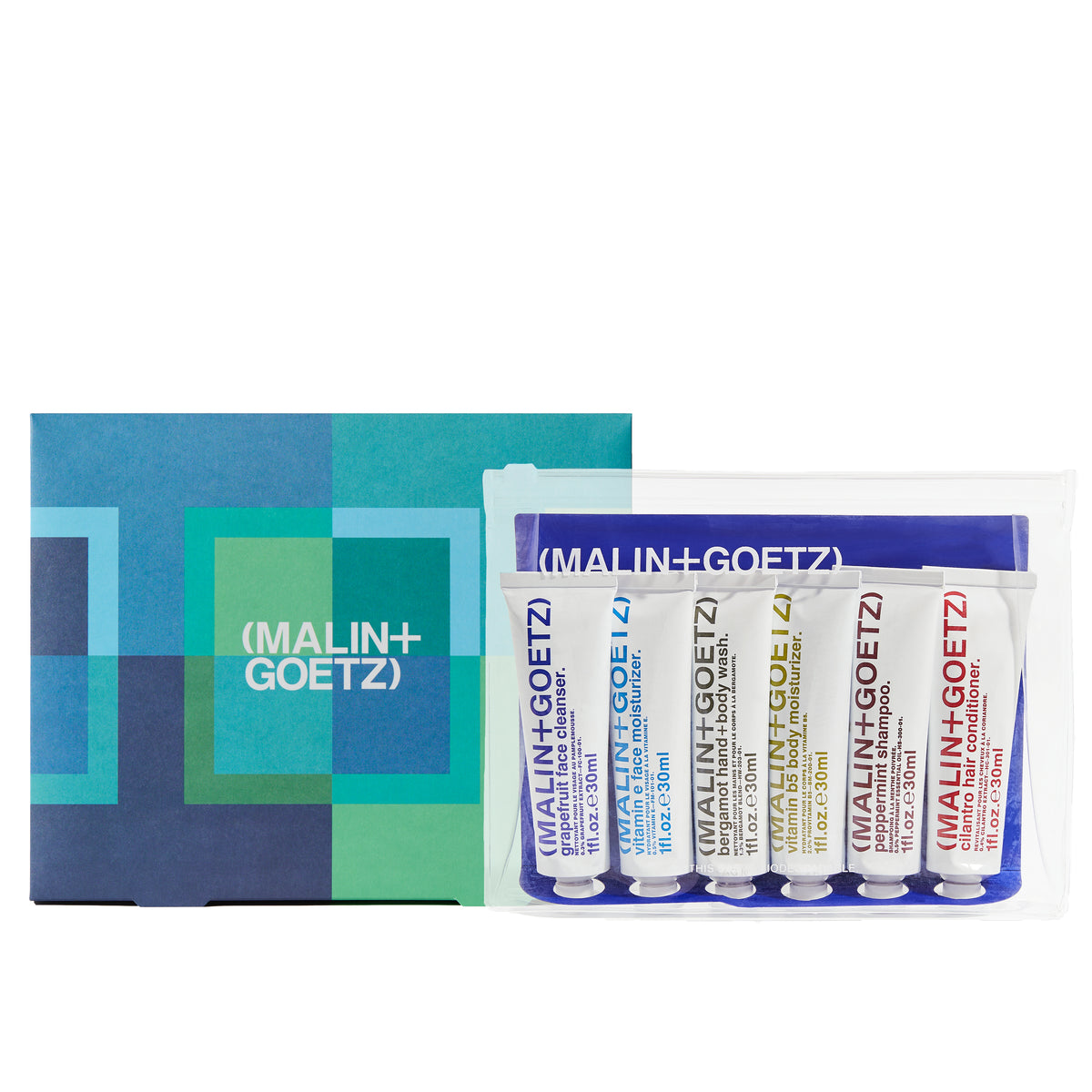 holiday edition best-sellers essentials kit featuring 1 oz face, body + hair care products