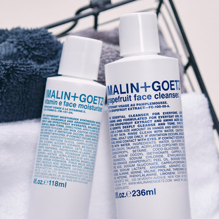 grapefruit face cleanser + vitamin e face moisturizer 2-step duo.